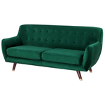 Sofa Set Samtstoff smaragdgrün 6-Sitzer BODO