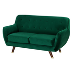 Sofa Set Samtstoff smaragdgrün 6-Sitzer BODO