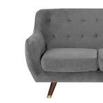 Sofa Set Samtstoff grau 6-Sitzer BODO