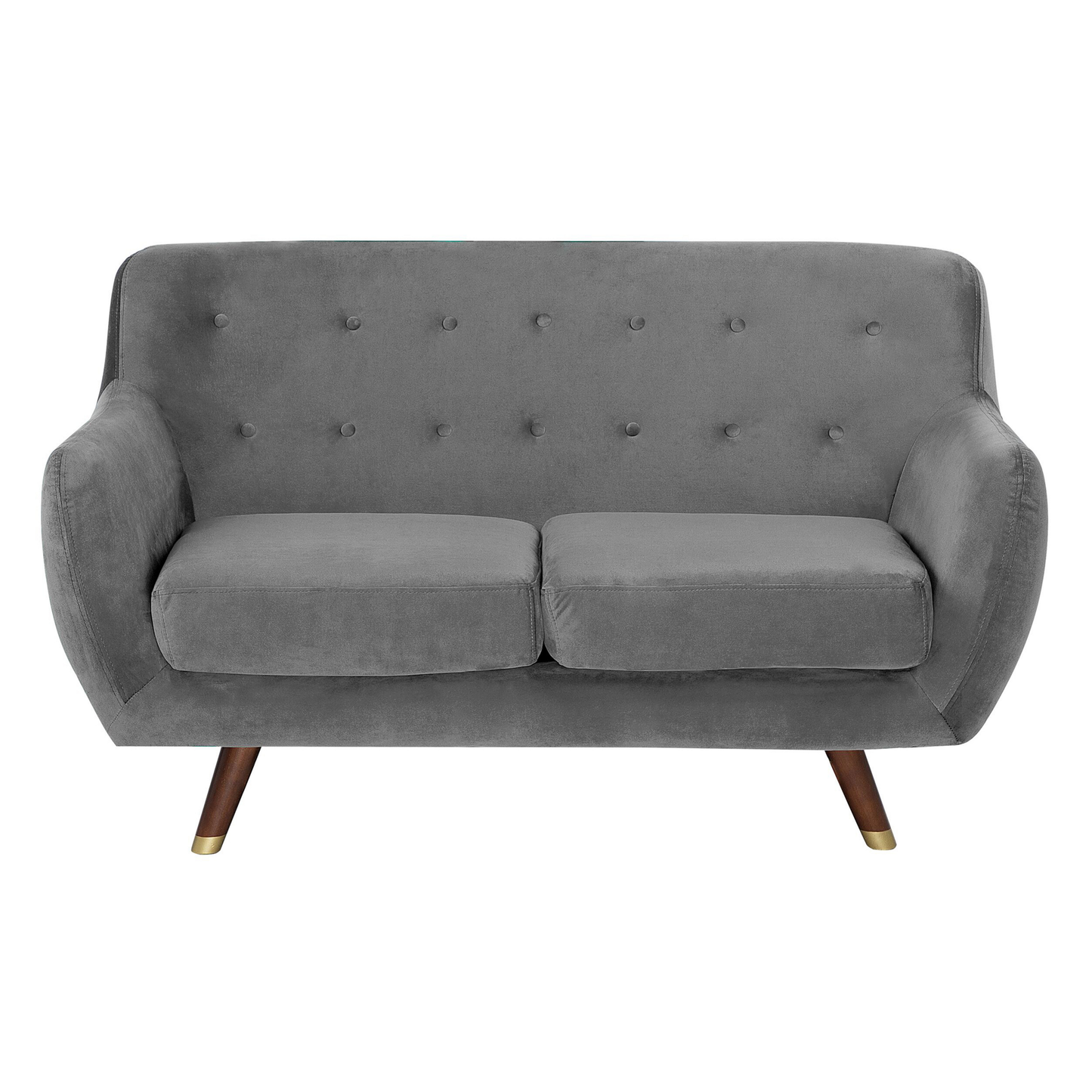 Sofa Set Samtstoff grau 6-Sitzer BODO
