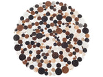 Teppich Kuhfell braun ⌀ 140 cm Patchwork Kurzflor SORGUN