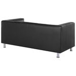 3-Sitzer Sofa Kunstleder schwarz FLORO