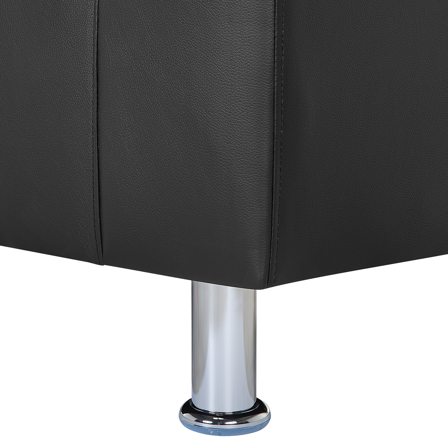 3-Sitzer Sofa Kunstleder schwarz FLORO