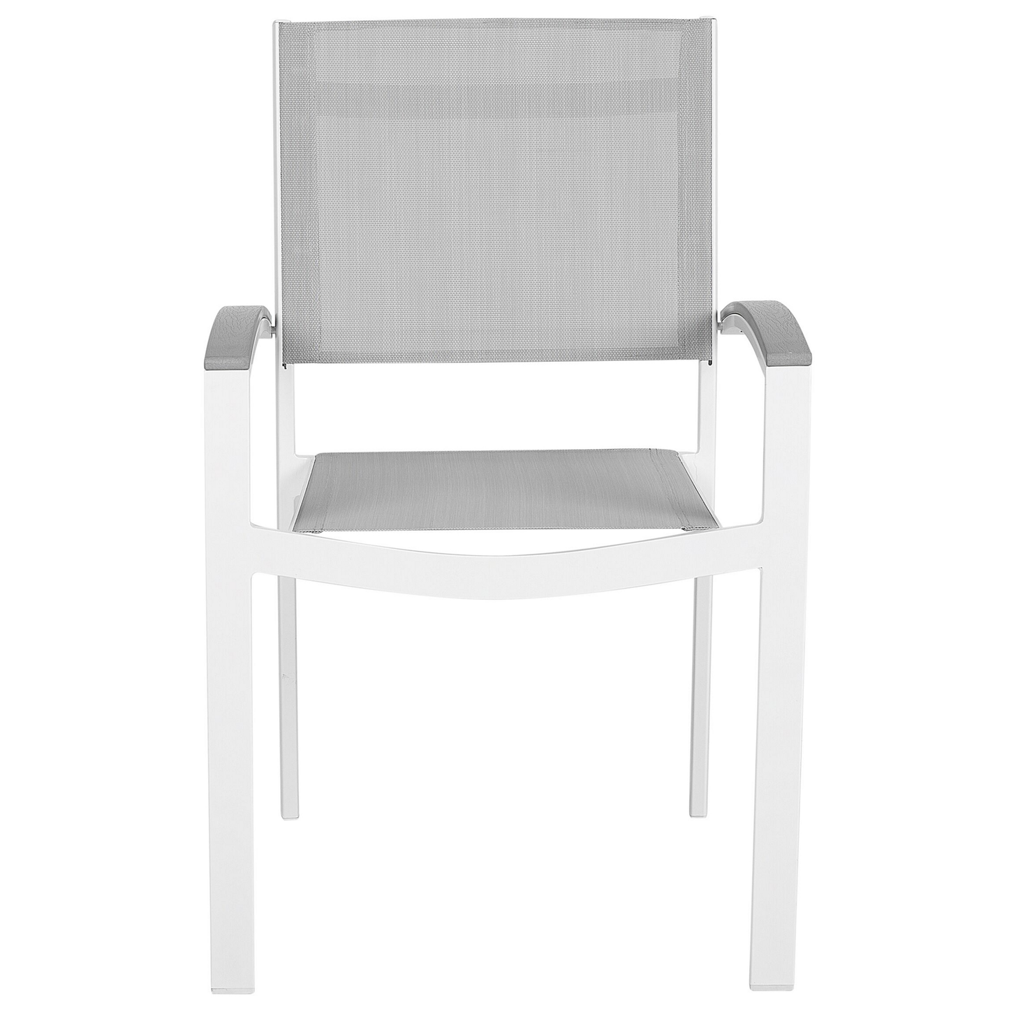 Gartenstuhl 2er Set PERETA Metall Grau