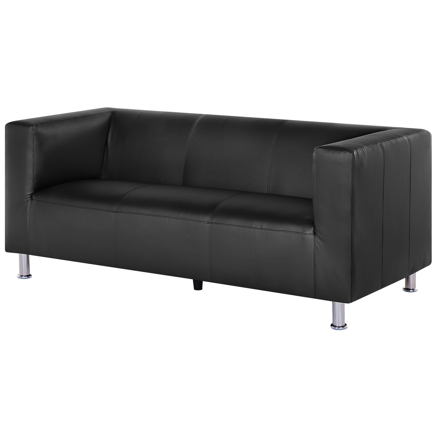 3-Sitzer Sofa Kunstleder schwarz FLORO