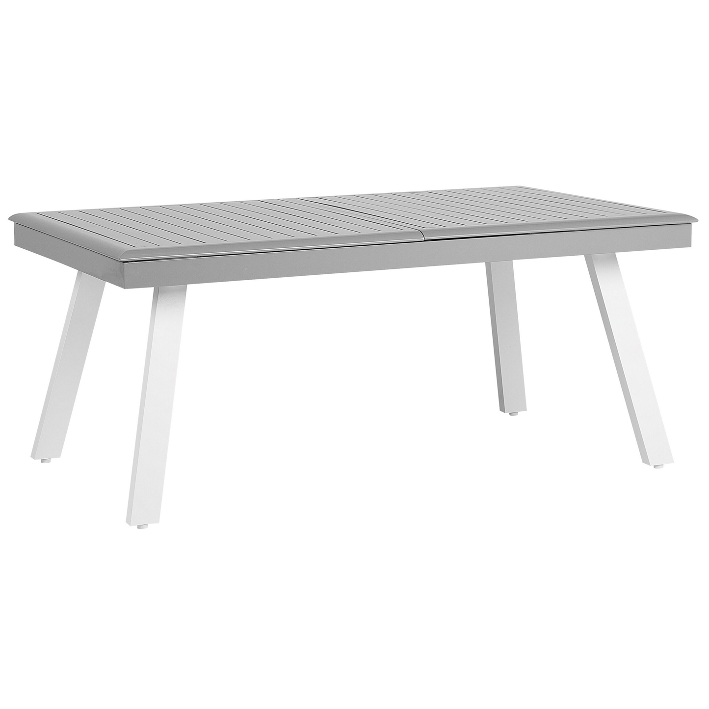 Ausziehbarer Gartentisch PERETA 175/255 cm 100 cm Metall Hellgrau