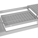 Ausziehbarer Gartentisch PERETA 175/255 cm 100 cm Metall Hellgrau