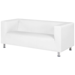 3-Sitzer Sofa Kunstleder weiss FLORO