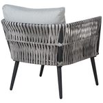 Lounge Set mit Tisch 4-Sitzer PREVEZA Polyrattan Grau