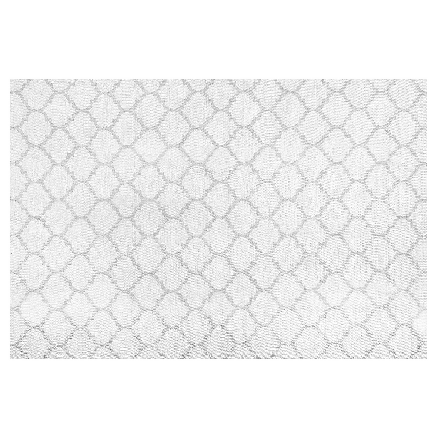 Outdoor Teppich grau 140 x 200 cm marokkanisches Muster zweiseitig Kurzflor AKSU