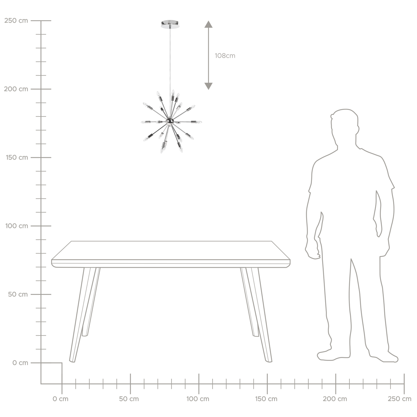 Hängelampe MAGUSE Metall Silber