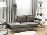 Chaiselongue Samtstoff taupe rechtsseitig MIRAMAS