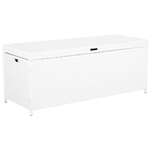 Aufbewahrungsbox MODENA Polyrattan 158 cm 63 cm Weiss