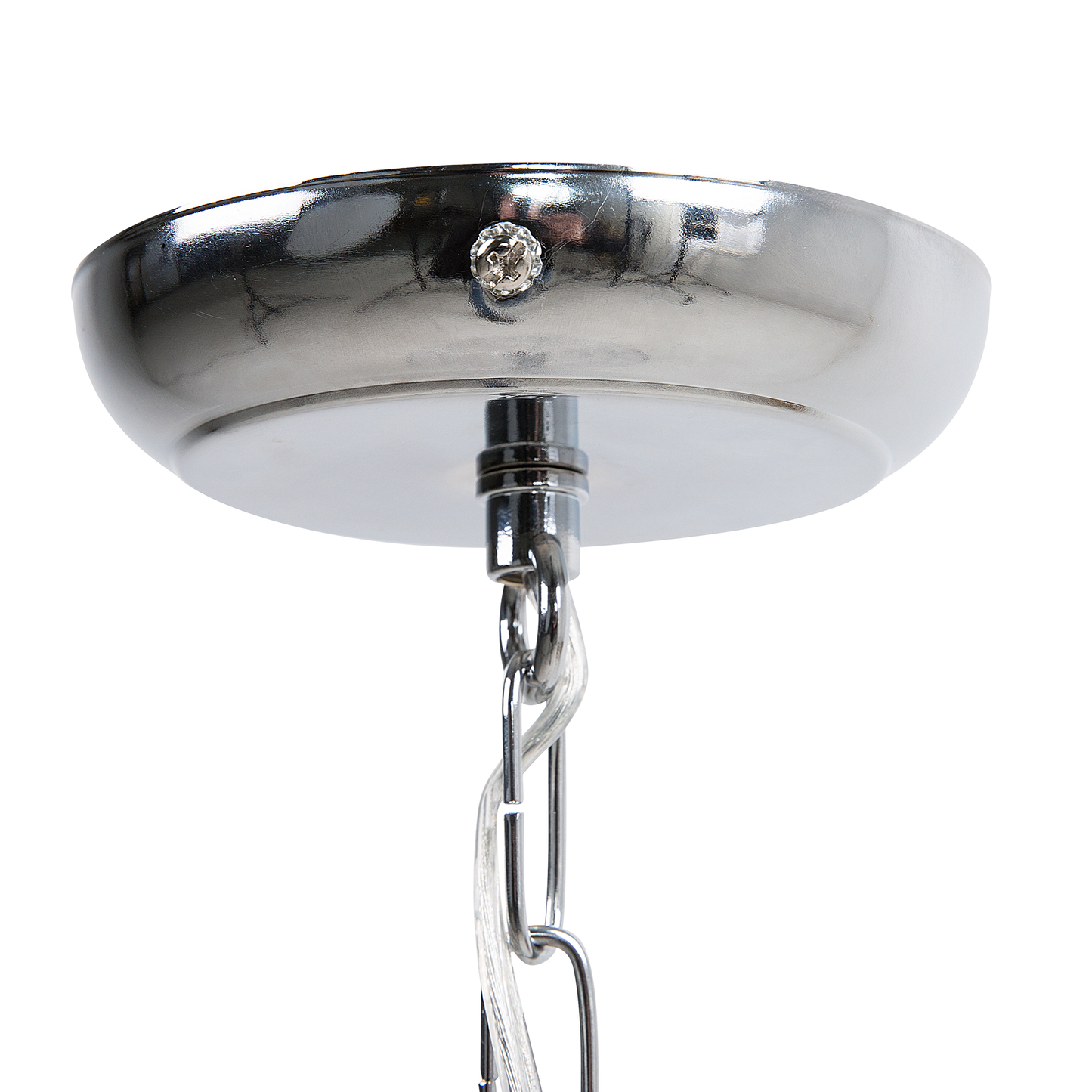 Kronleuchter Metall / Acrylglas silber Kristall-Optik 3-flammig RIVIL