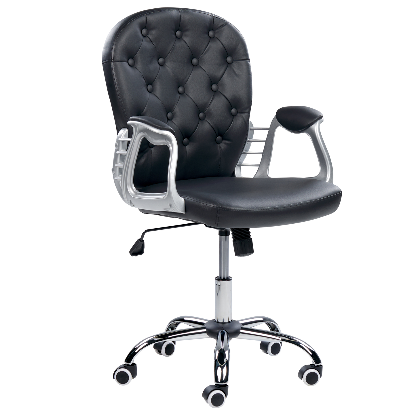 Bürostuhl drehbar PRINCESS Kunstleder Schwarz