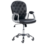 Bürostuhl drehbar PRINCESS Kunstleder Schwarz