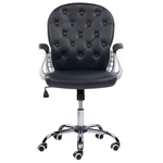 Bürostuhl drehbar PRINCESS Kunstleder Schwarz