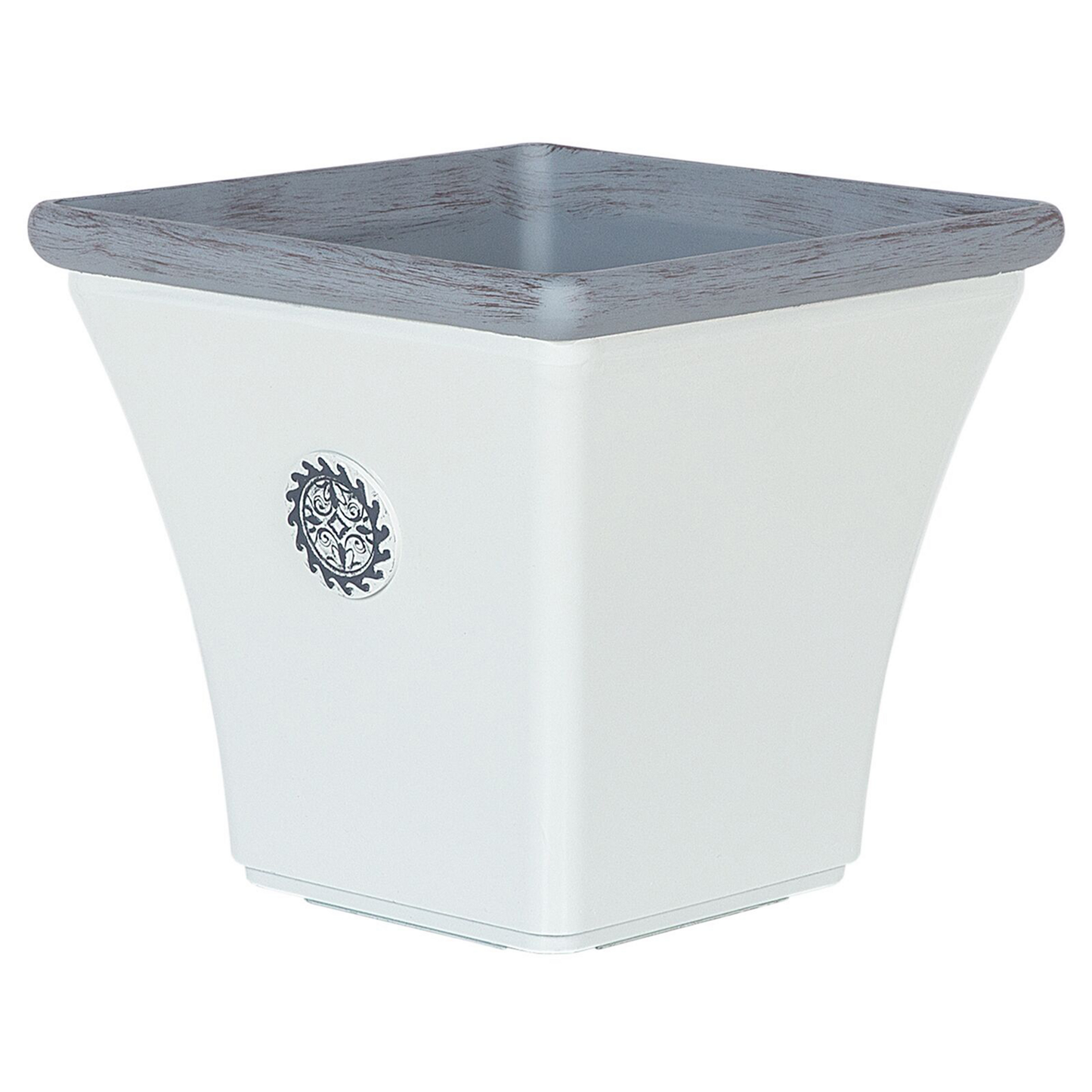 Blumenkübel ELATEIA Stein 37 cm Weiss