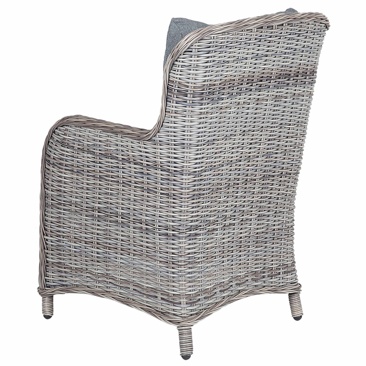 Set mit 2 Stühlen und Sitzkissen CASCAIS Polyrattan Grau