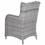 Set mit 2 Stühlen und Sitzkissen CASCAIS Polyrattan Grau