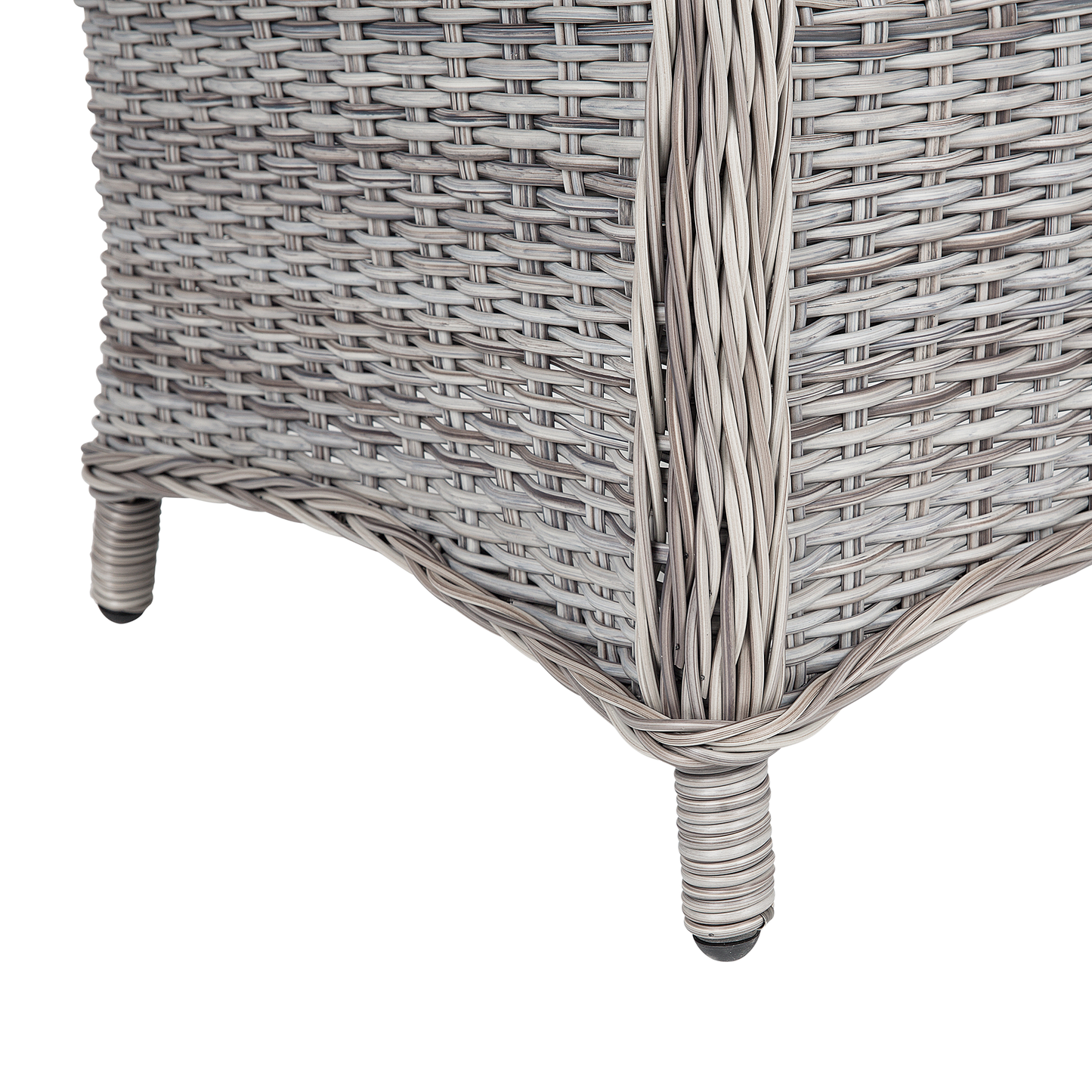 Set mit 2 Stühlen und Sitzkissen CASCAIS Polyrattan Grau