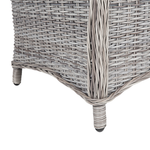 Set mit 2 Stühlen und Sitzkissen CASCAIS Polyrattan Grau