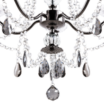 Kronleuchter Metall / Acrylglas schwarz Kristall-Optik 5-flammig TIEDA