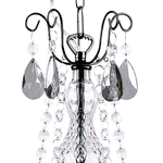 Kronleuchter Metall / Acrylglas schwarz Kristall-Optik 5-flammig TIEDA