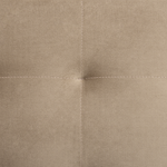 Ecksofa linksseitig Samtstoff sandbeige Schlaffunktion ABERDEEN