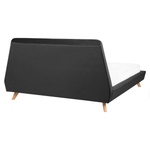 Bett mit Lattenrost Samtstoff VIENNE 160 x 200 cm Schwarz