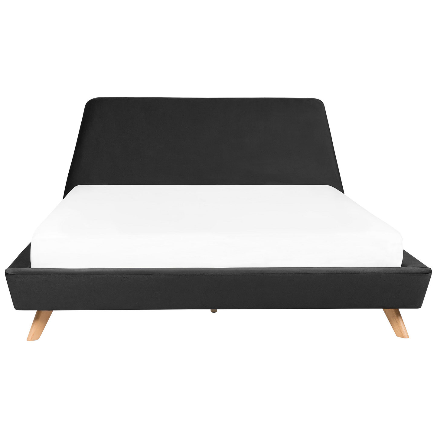 Bett mit Lattenrost Samtstoff VIENNE 180 x 200 cm Schwarz