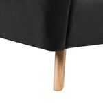 Bett mit Lattenrost Samtstoff VIENNE 180 x 200 cm Schwarz
