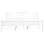 Bett mit Lattenrost Metall RODEZ 180 x 200 cm Weiss