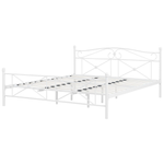 Bett mit Lattenrost Metall RODEZ 180 x 200 cm Weiss