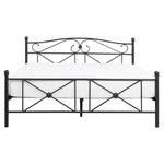 Bett mit Lattenrost Metall RODEZ 160 x 200 cm Schwarz