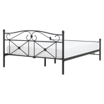 Bett mit Lattenrost Metall RODEZ 160 x 200 cm Schwarz