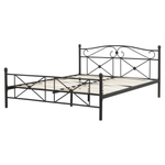 Bett mit Lattenrost Metall RODEZ 160 x 200 cm Schwarz