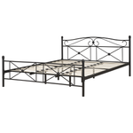 Bett mit Lattenrost Metall RODEZ 180 x 200 cm Schwarz