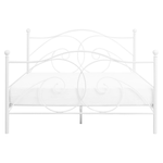 Bett mit Lattenrost Metall DINARD 160 x 200 cm Weiss