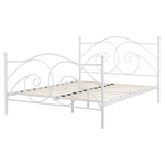 Bett mit Lattenrost Metall DINARD 160 x 200 cm Weiss