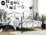 Bett mit Lattenrost Metall DINARD 180 x 200 cm Schwarz