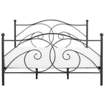 Bett mit Lattenrost Metall DINARD 180 x 200 cm Schwarz