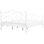Bett mit Lattenrost Metall DINARD 180 x 200 cm Weiss