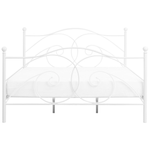 Bett mit Lattenrost Metall DINARD 180 x 200 cm Weiss
