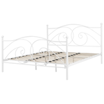 Bett mit Lattenrost Metall DINARD 180 x 200 cm Weiss