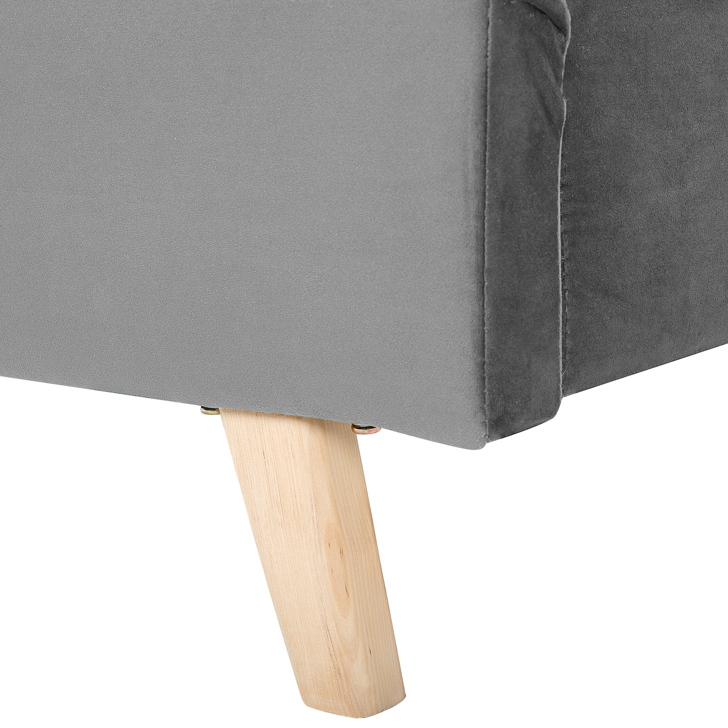 Bett mit Lattenrost Samtstoff SENLIS 180 x 200 cm Grau