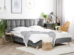 Bett mit Lattenrost Samtstoff SENLIS 160 x 200 cm Grau