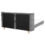 Bett mit Lattenrost Samtstoff SENLIS 160 x 200 cm Grau