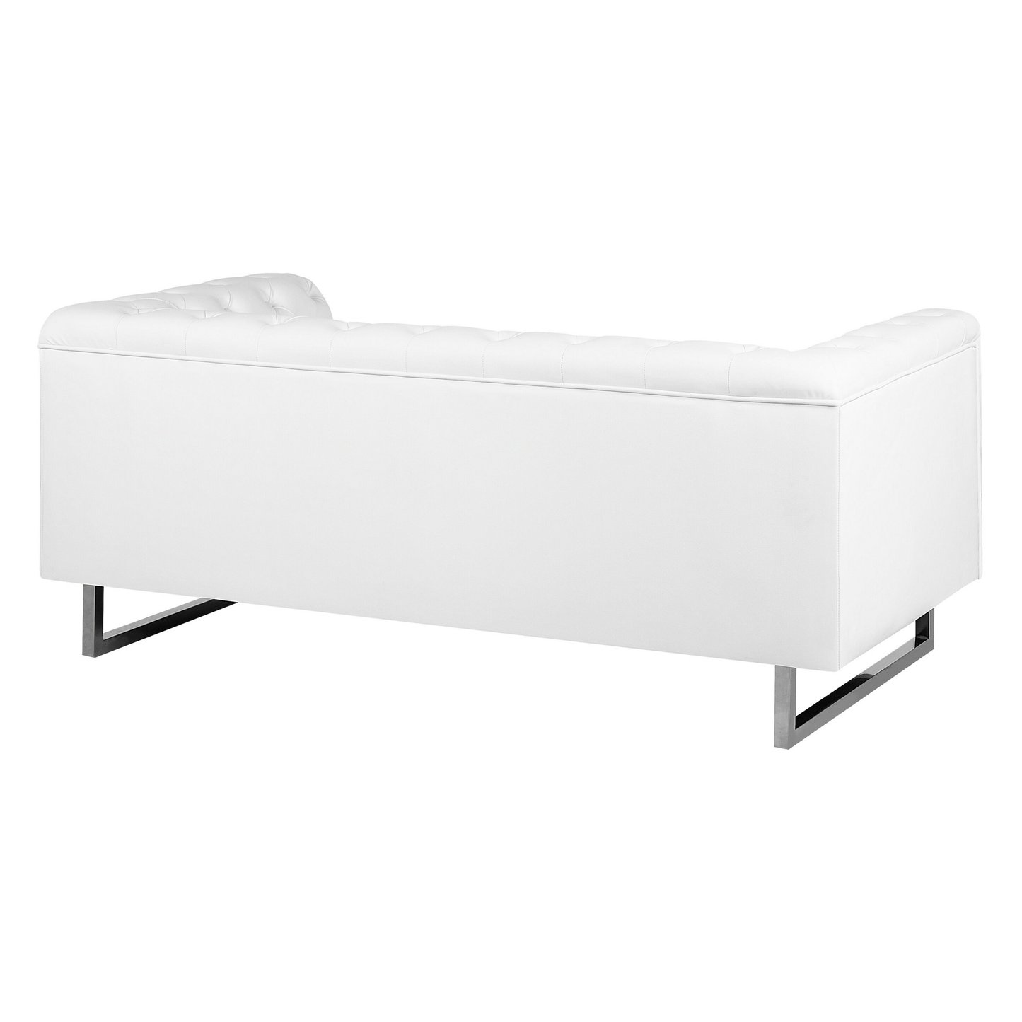 2-Sitzer Sofa Kunstleder weiss VISSLAND