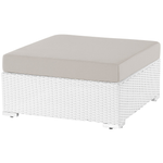 Garten Ecksofa mit Tisch 4-Sitzer SANO II linksseitig modular Polyrattan Weiss
